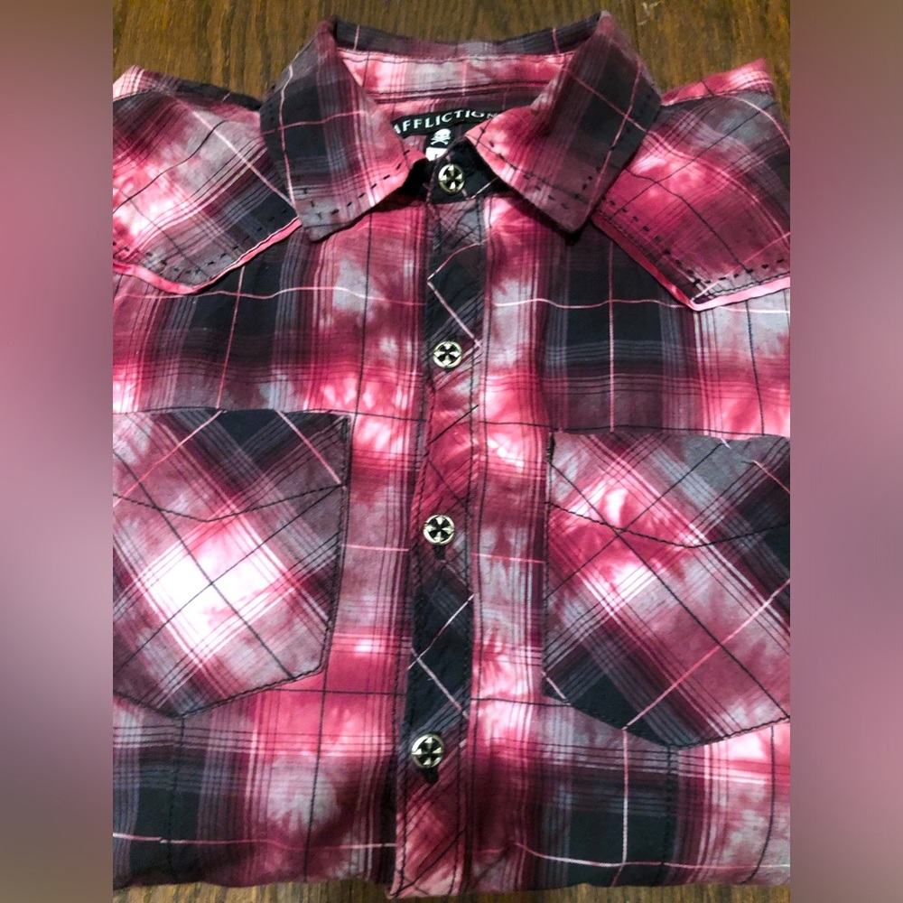 Affliction Women’s button down long sleeve shirt